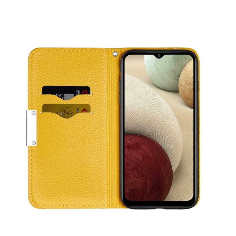 Folio-hoesje voor Samsung Galaxy A12 Glanzend Faux Lederen Flip