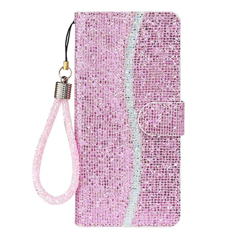 Folio-hoesje voor Samsung Galaxy A12 Glitterkaarthouder