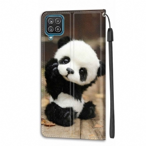Folio-hoesje voor Samsung Galaxy A12 Kleine Panda
