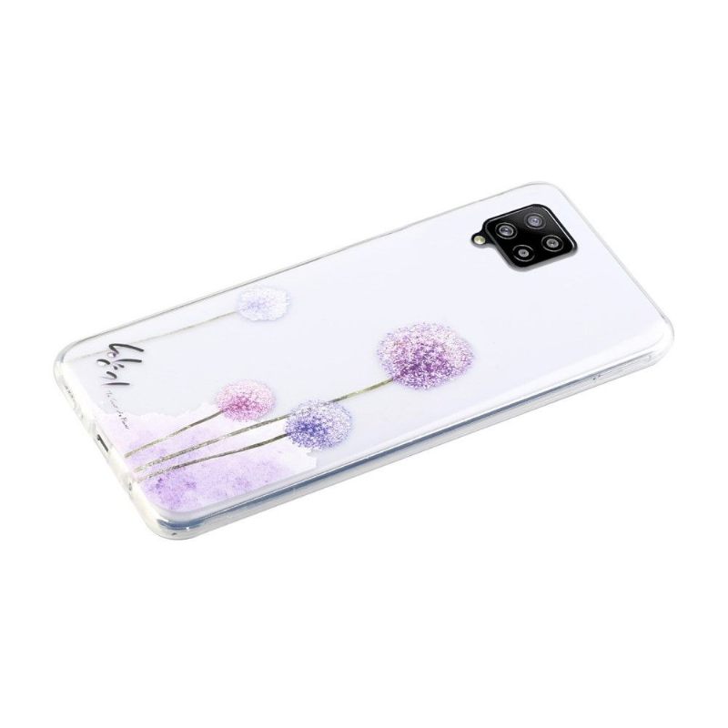 Hoesje voor Samsung Galaxy A12 Anti-fall Paardebloemen