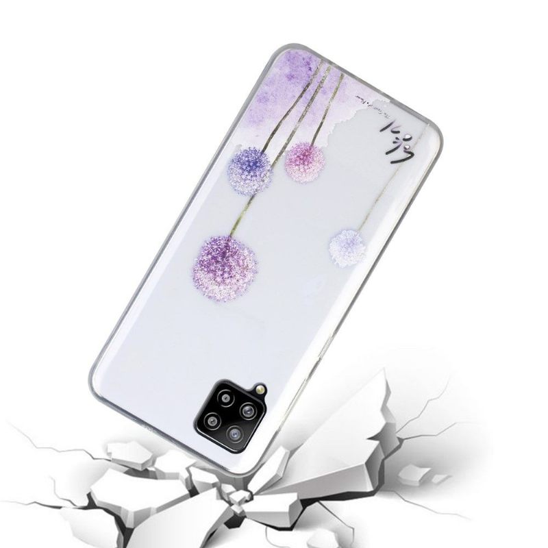 Hoesje voor Samsung Galaxy A12 Anti-fall Paardebloemen