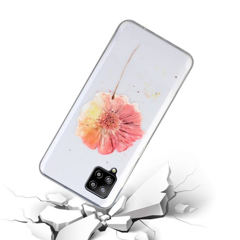 Hoesje voor Samsung Galaxy A12 Aquarel Bloem