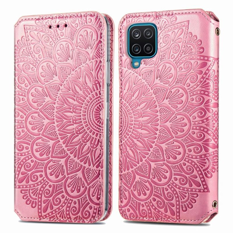 Leren Hoesje voor Samsung Galaxy A12 Bescherming Chique Mandala Kunstleer