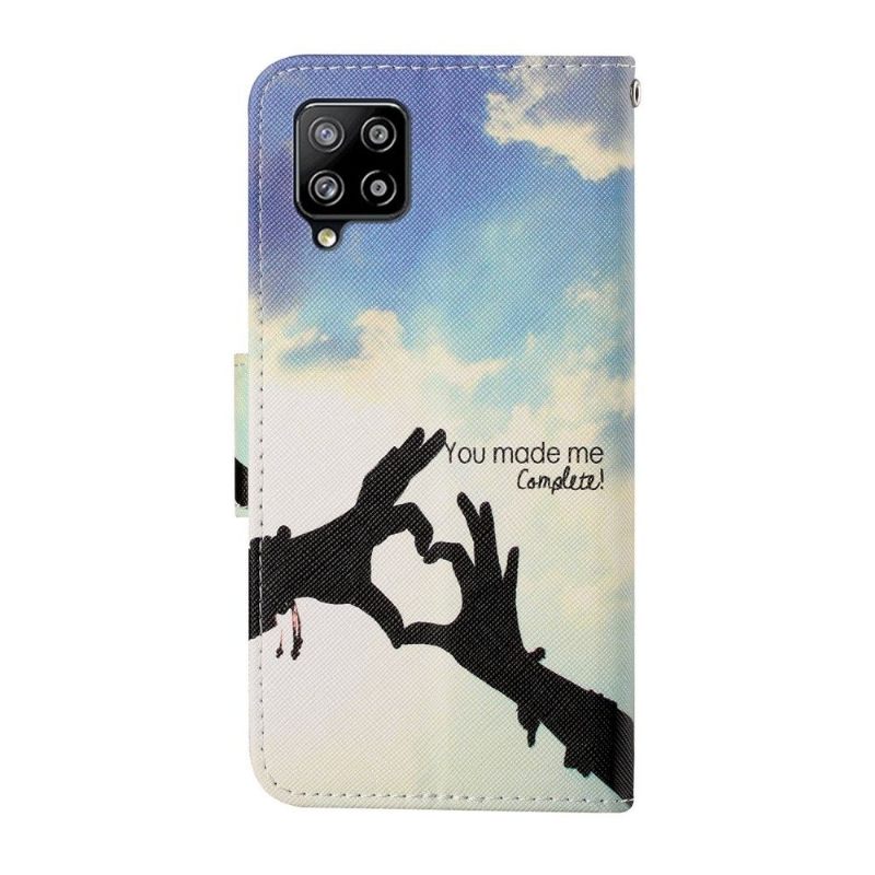 Leren Hoesje voor Samsung Galaxy A12 Je Hebt Me Compleet Gemaakt