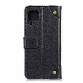 Leren Hoesje voor Samsung Galaxy A12 Vintage Nappa