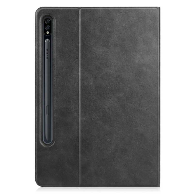 Cover voor Samsung Galaxy Tab S8 Plus / Tab S7 Plus Klassiek Kunstleer