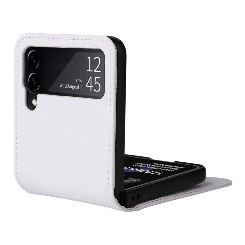 Cover voor Samsung Galaxy Z Flip 4 Folio-hoesje Retro Kaarthouder Met Leereffect