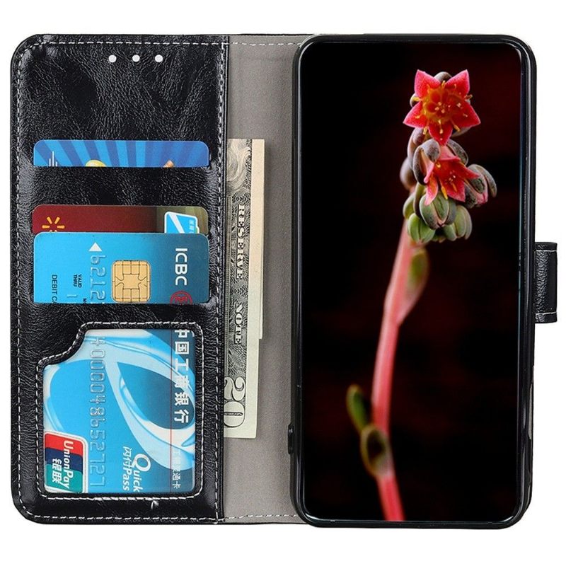 Folio-hoesje voor Samsung Galaxy M33 5G Luxe Stiksels Met Leereffect