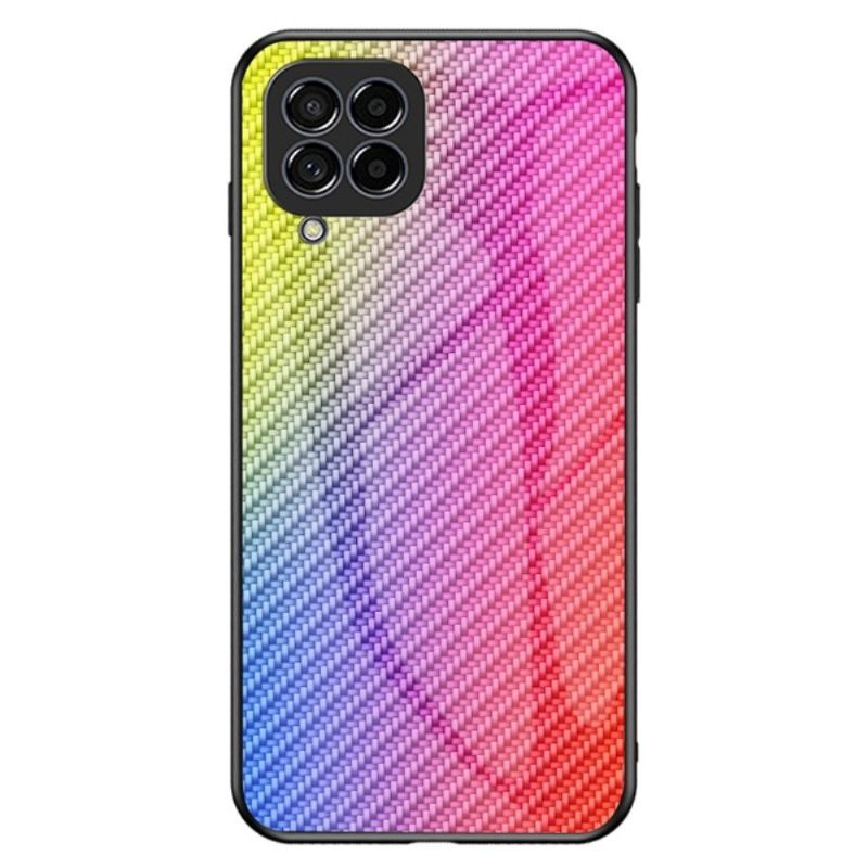 Hoesje voor Samsung Galaxy M33 5G Gehard Glas In Koolstofvezelstijl