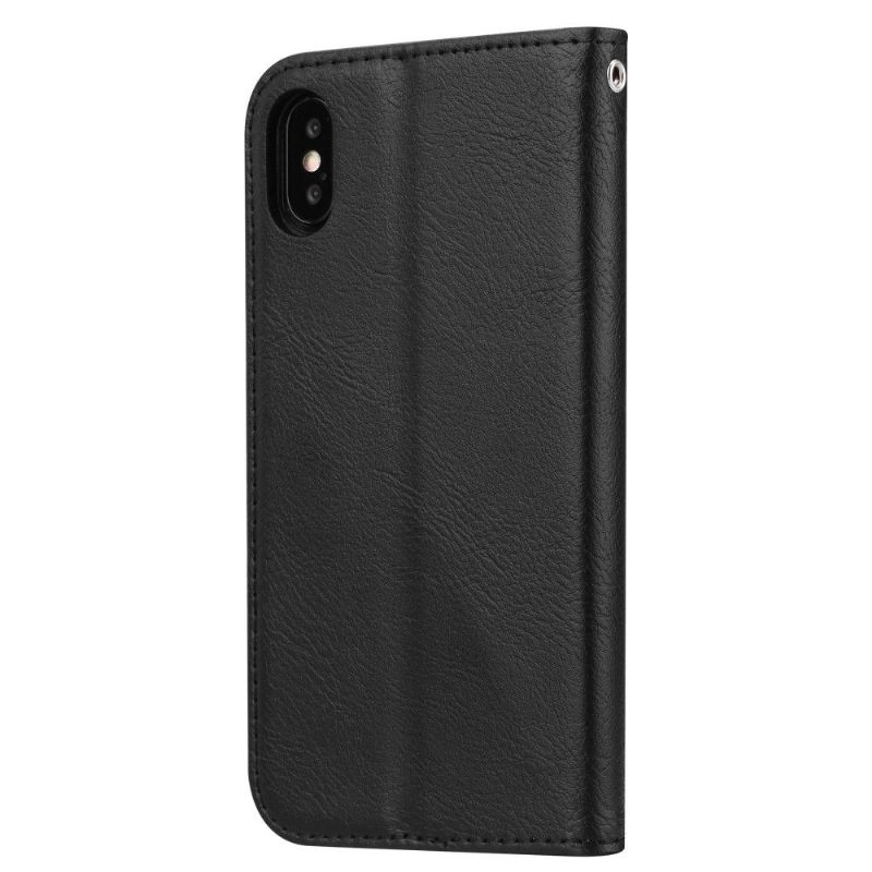 Folio-hoesje voor iPhone XS Max Stand Case Leder Effect