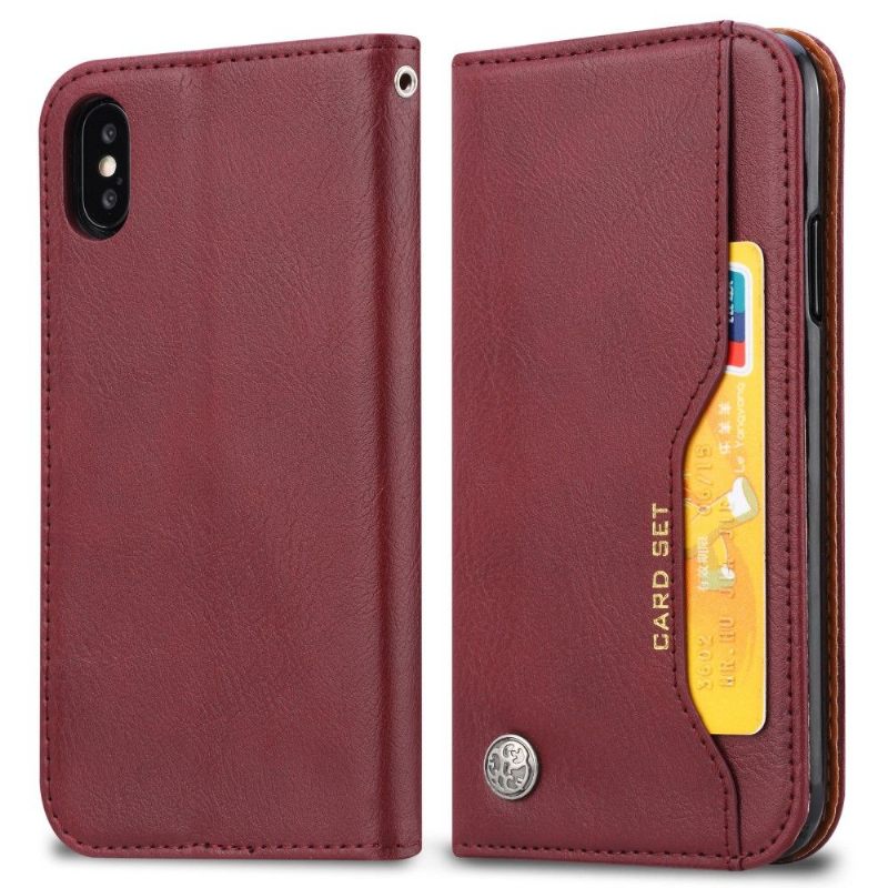 Folio-hoesje voor iPhone XS Max Stand Case Leder Effect