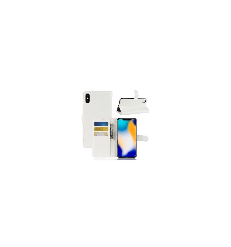 Folio-hoesje voor iPhone XS Max Stijl Lederen Kaarthouder