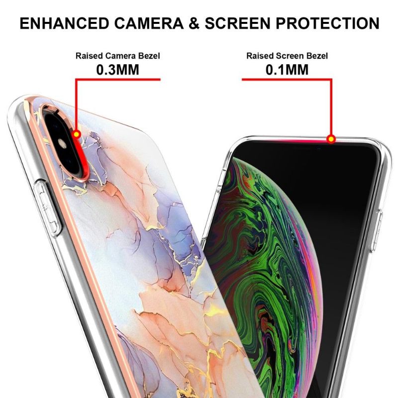 Hoesje voor iPhone XS Max Gekleurd Marmer