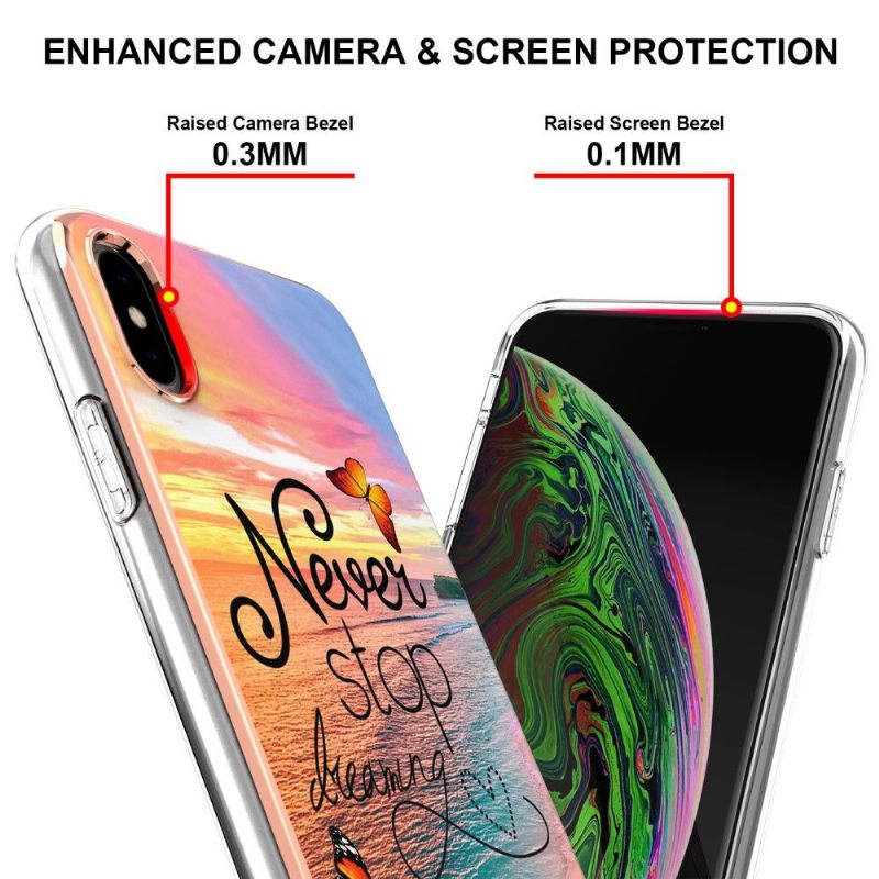 Telefoonhoesje voor iPhone XS Max Bescherming Stop Nooit Met Dromen