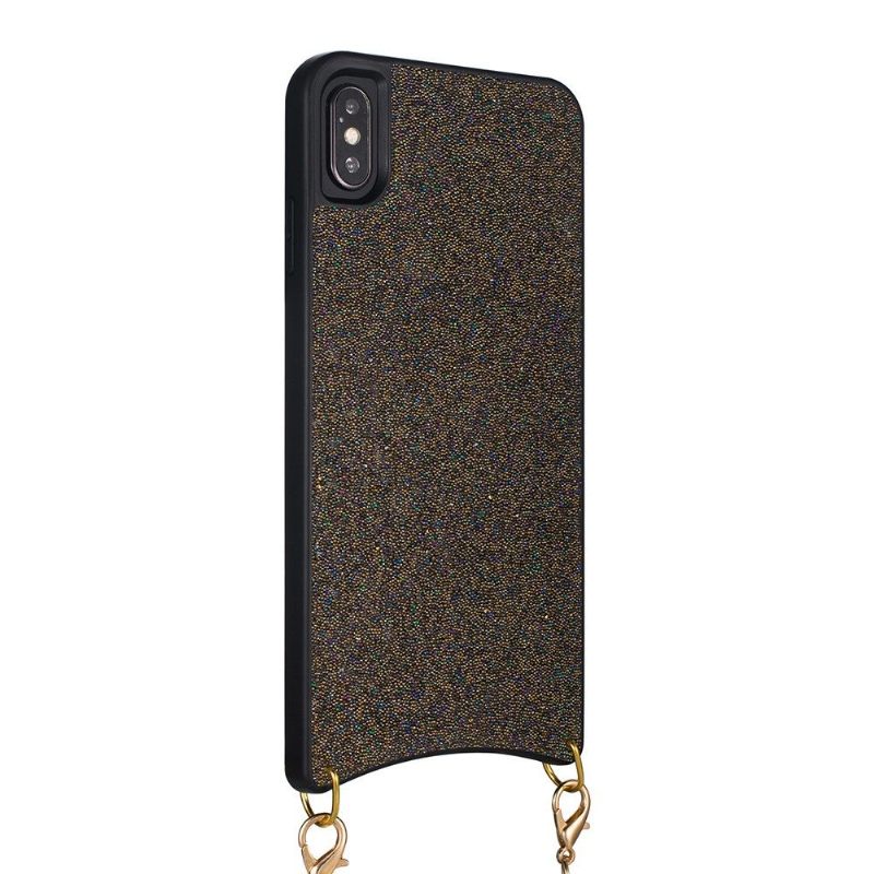 Telefoonhoesje voor iPhone XS Max Pailletten Met Ketting