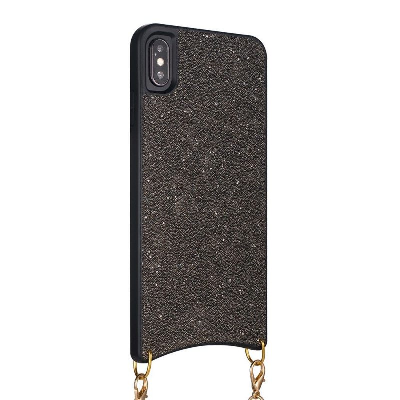 Telefoonhoesje voor iPhone XS Max Pailletten Met Ketting