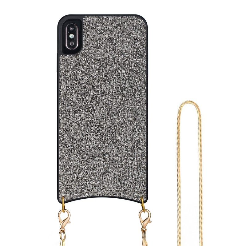 Telefoonhoesje voor iPhone XS Max Pailletten Met Ketting