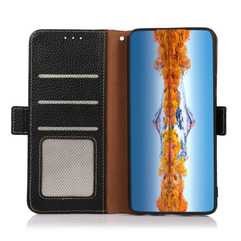 Flip Case voor Motorola Moto G200 5G Khazneh Glanzend Glanzend Leer