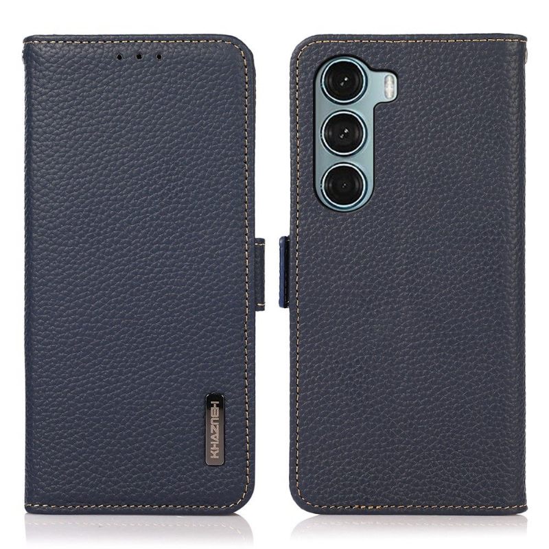 Flip Case voor Motorola Moto G200 5G Khazneh Glanzend Glanzend Leer