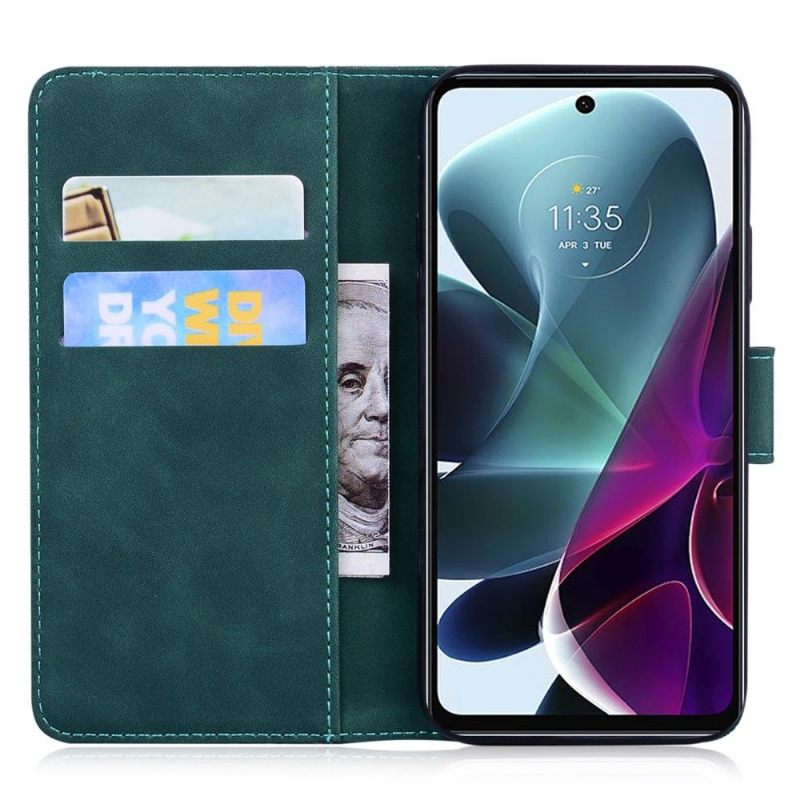 Folio-hoesje voor Motorola Moto G200 5G Bescherming Hoesje Kleurrijke Vlinderbescherming