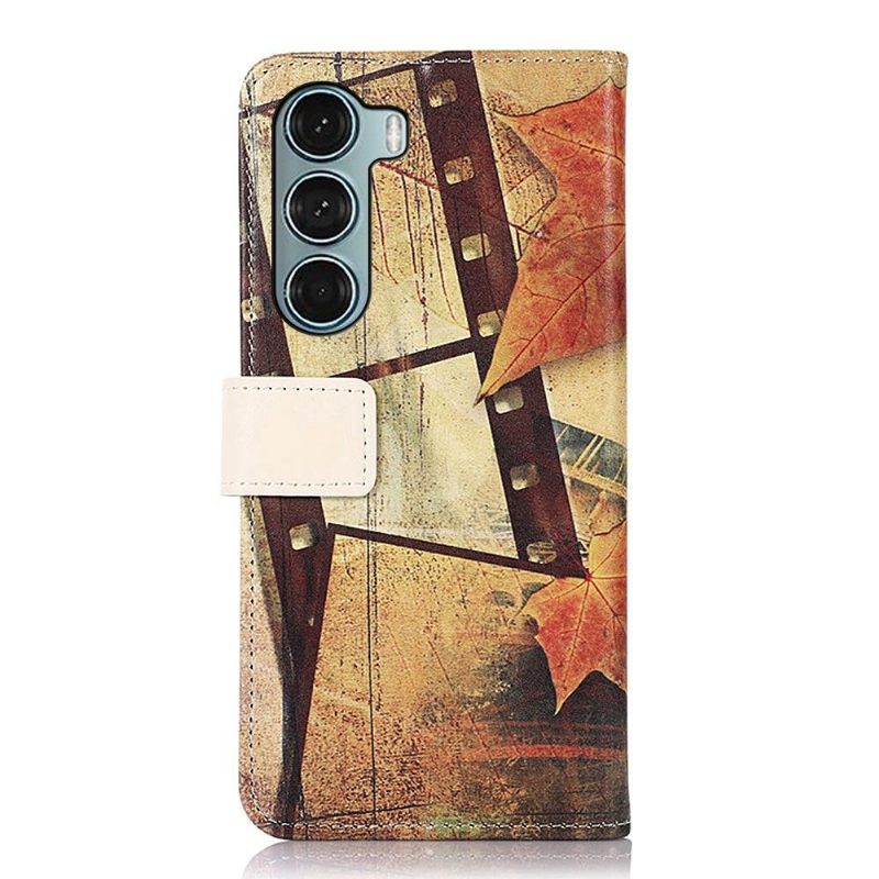 Leren Hoesje voor Motorola Moto G200 5G Bescherming Eiffeltoren In De Herfst