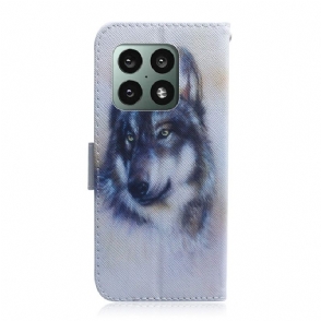 Cover voor OnePlus 10 Pro Ondersteuningsfunctie Voor Wolfpatroon