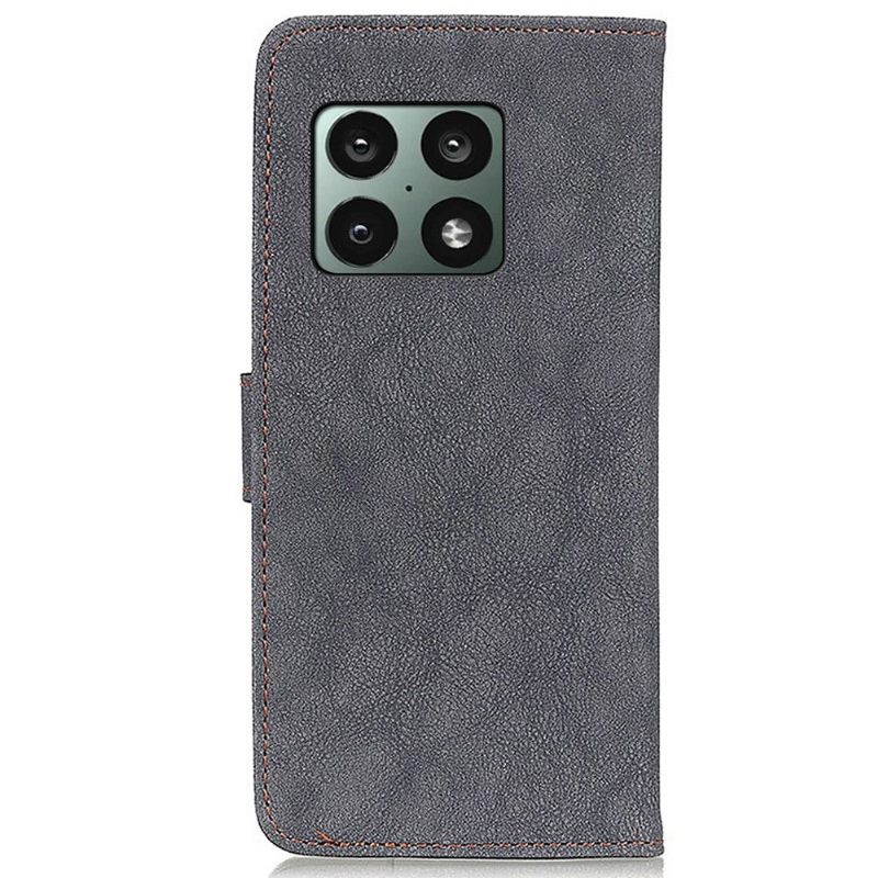 Flip Case voor OnePlus 10 Pro Khazneh Retro Leereffect