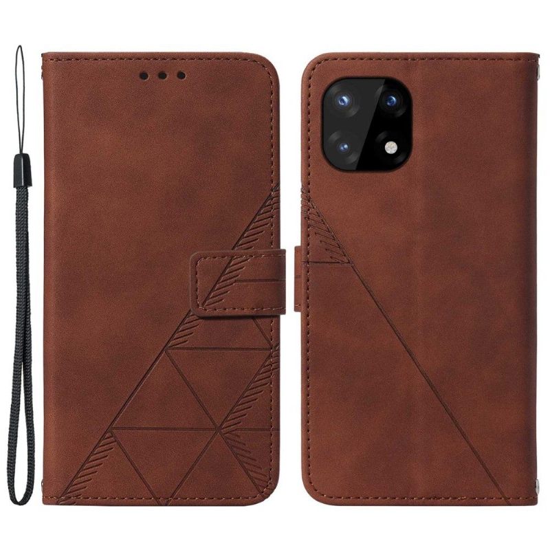 Folio-hoesje voor OnePlus 10 Pro Anti-fall Geometrisch Ontwerp Leereffect