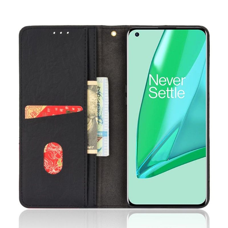 Folio-hoesje voor OnePlus 10 Pro Retro Kunstleer