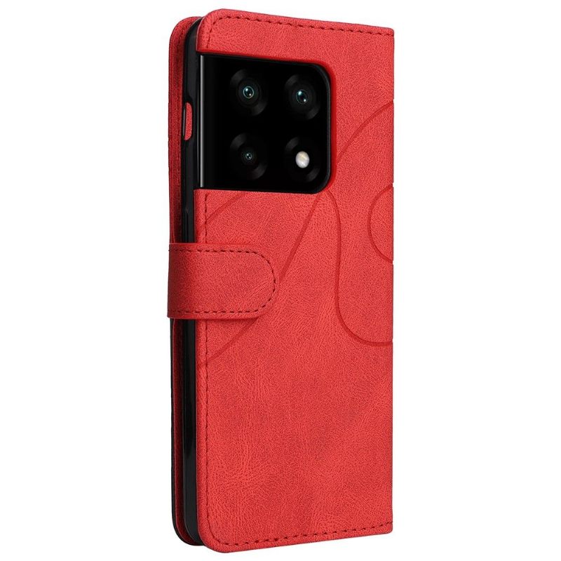 Leren Hoesje voor OnePlus 10 Pro Bicolor Artistiek