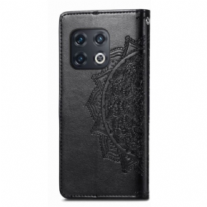 Leren Hoesje voor OnePlus 10 Pro Reliëf-mandala