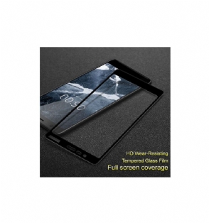 Nokia 5.1 - Schermbeschermer Van Gehard Glas Op Ware Grootte - Zwart