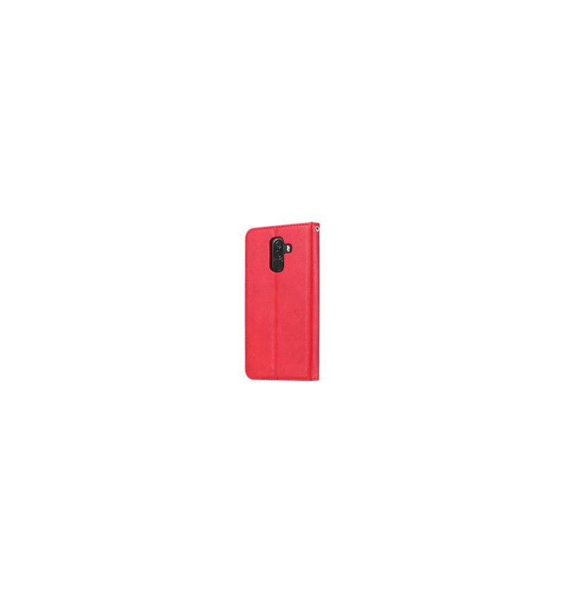 Folio-hoesje voor Pocophone F1 Leren Stand Case