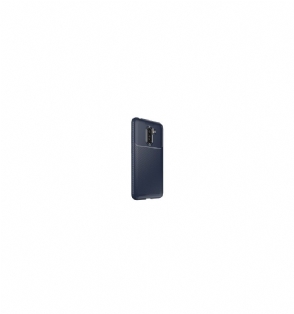 Telefoonhoesje voor Pocophone F1 Koolstofvezeleffect - Blauw