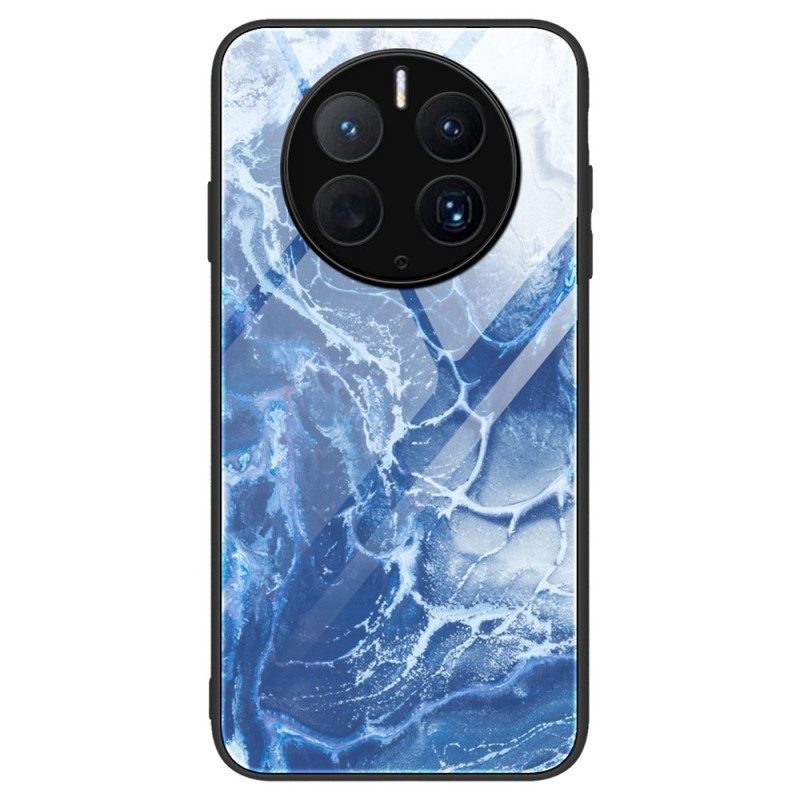 Hoesje voor Huawei Mate 50 Pro Stijlvol Marmer Gehard Glas