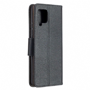 Cover voor Samsung Galaxy A42 5G Folio-hoesje Generfd Leereffect