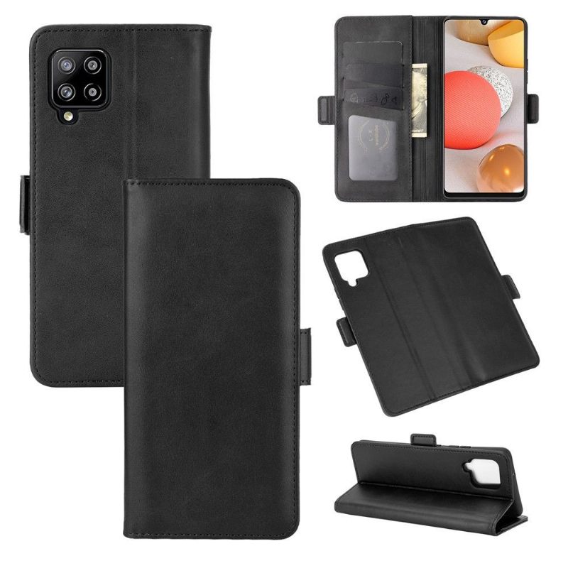 Cover voor Samsung Galaxy A42 5G Portemonnee Mat Kunstleer Hoes