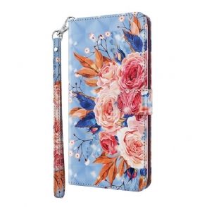 Folio-hoesje voor Samsung Galaxy A42 5G Bloeiende Bloemen