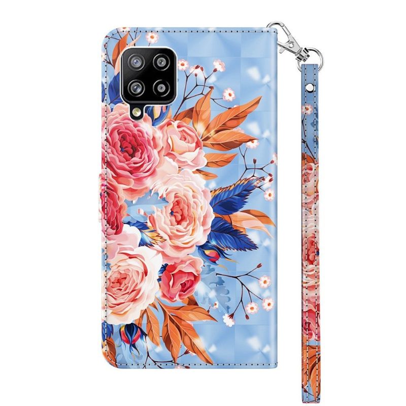 Folio-hoesje voor Samsung Galaxy A42 5G Bloeiende Bloemen