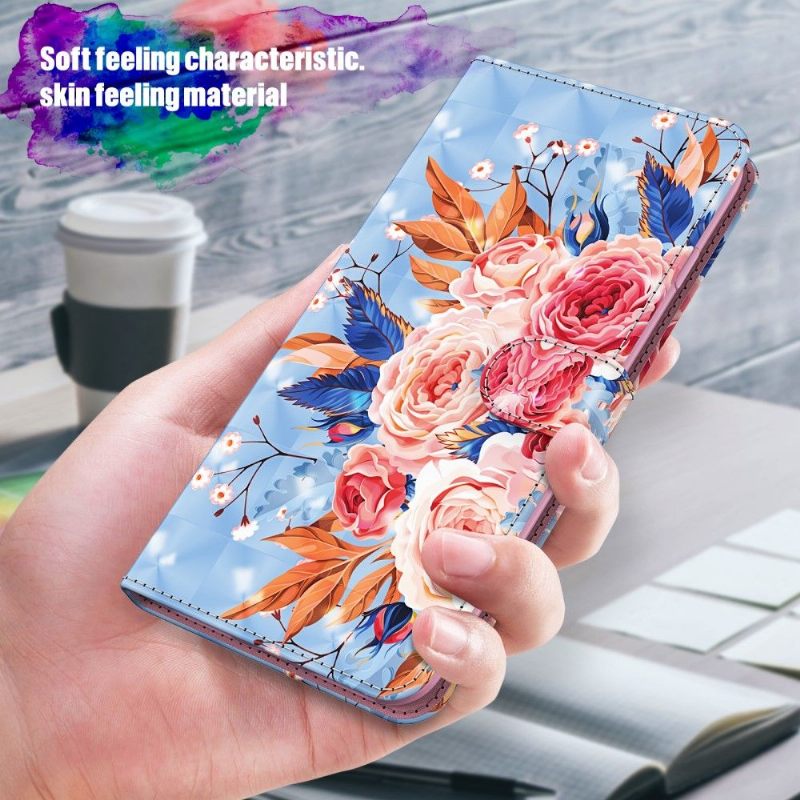 Folio-hoesje voor Samsung Galaxy A42 5G Bloeiende Bloemen