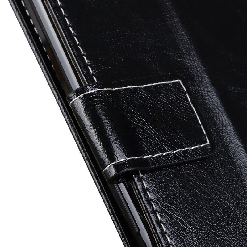 Folio-hoesje voor Samsung Galaxy A42 5G Luxe Stiksels Met Leereffect