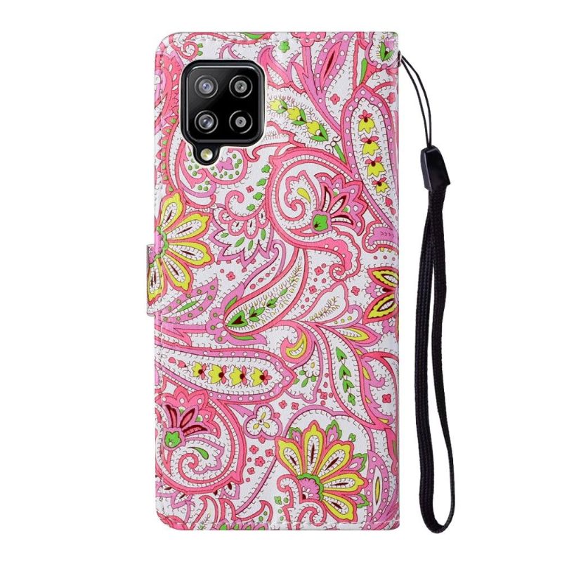 Folio-hoesje voor Samsung Galaxy A42 5G Paisley Bloem