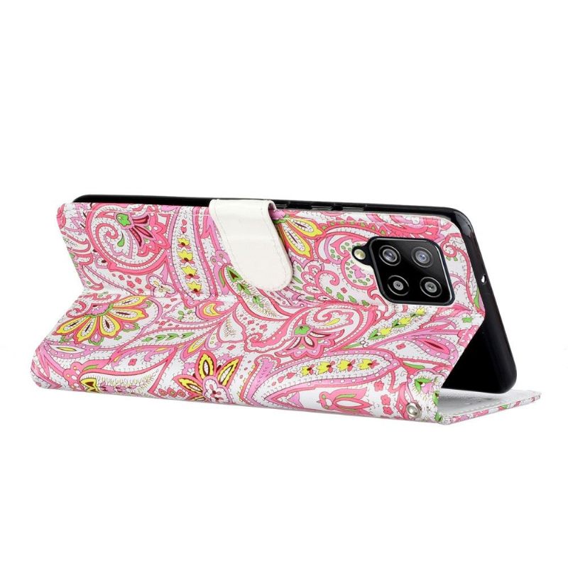 Folio-hoesje voor Samsung Galaxy A42 5G Paisley Bloem