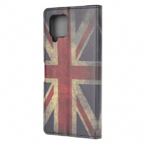 Folio-hoesje voor Samsung Galaxy A42 5G Vintage Engelse Vlag