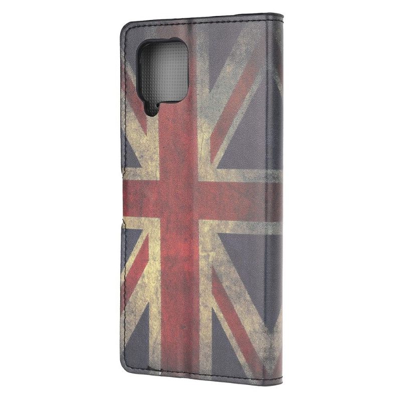 Folio-hoesje voor Samsung Galaxy A42 5G Vintage Engelse Vlag