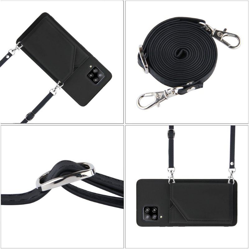 Hoesje voor Samsung Galaxy A42 5G Aude Lanyard Met Meerdere Compartimenten