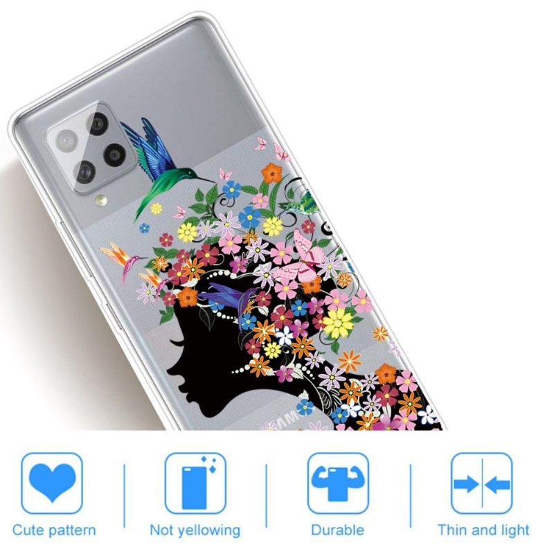 Hoesje voor Samsung Galaxy A42 5G Kolibrie Bloemen