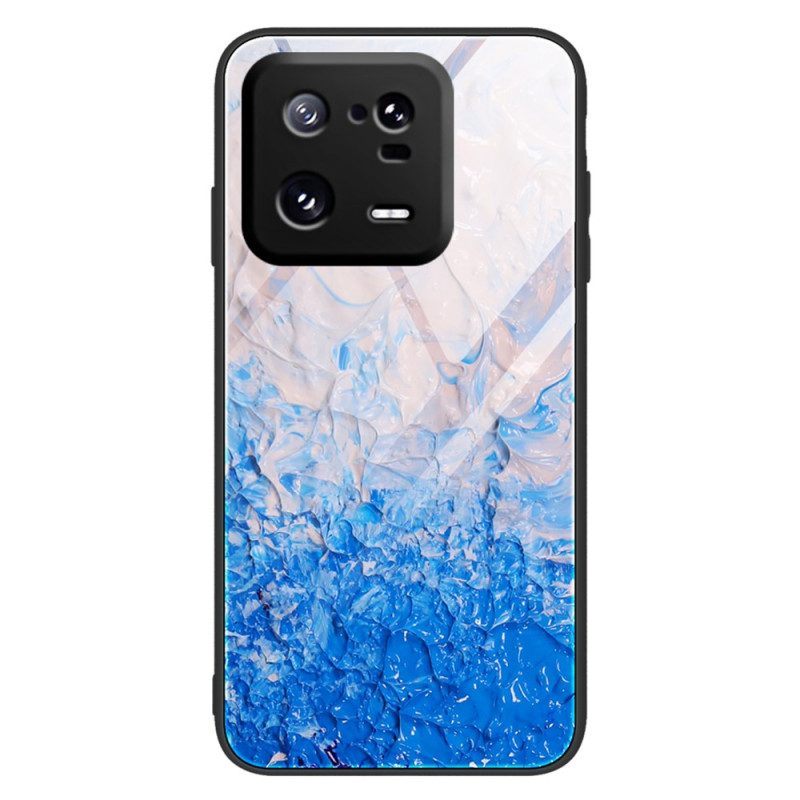 Hoesje voor Xiaomi 13 Pro Marmeren Kleuren Gehard Glas