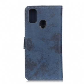 Cover voor Samsung Galaxy A21s Cyrius Kunstleer Vintage