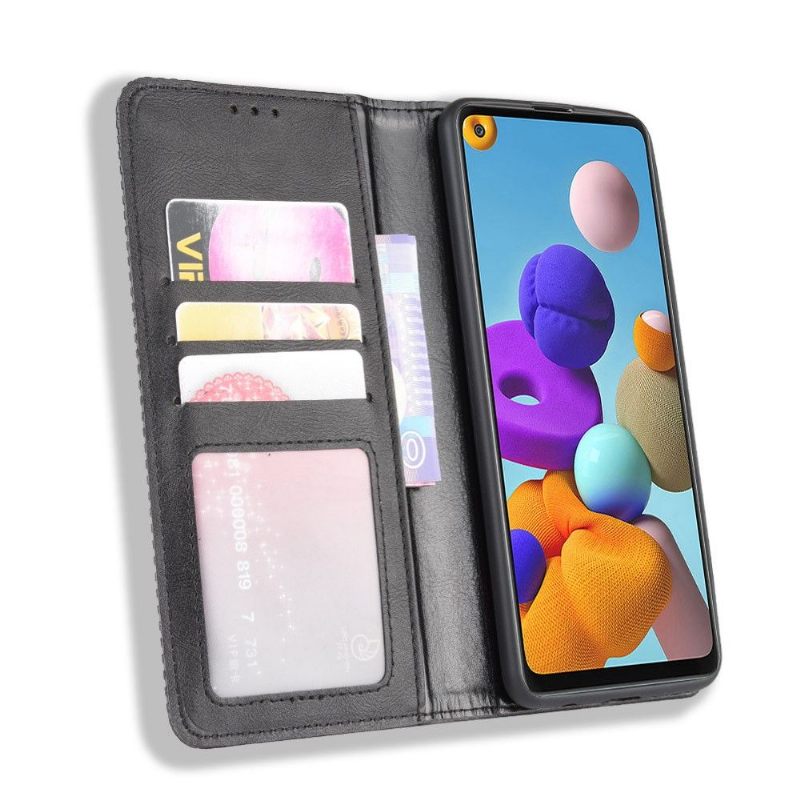 Cover voor Samsung Galaxy A21s Leer In Cirénius-stijl